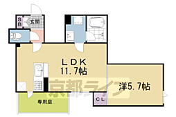 シャーメゾン大宮五条 1LDKの間取図画像