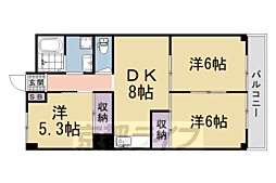 メゾン青風 3DKの間取図画像