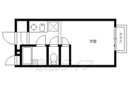 メゾン常盤野 1Kの間取図画像