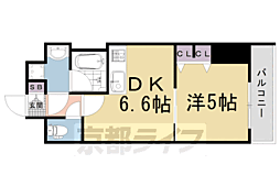 ベラジオ京都西院ウエストシティ3 1DKの間取図画像