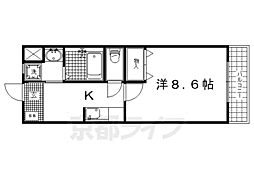 ケシミヤ上京 1Kの間取図画像