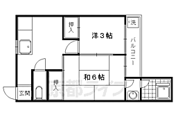 ロイヤルマンション下鴨 2DKの間取図画像