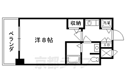 リーガル京都河原町五条 1Kの間取図画像