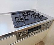 ガスコンロ付きのキッチン