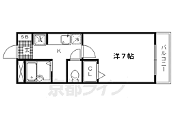 エヌ・キャナックス 1Kの間取図画像