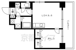 アルテハイム二条城 1LDKの間取図画像