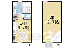 御所西篠 1LDKの間取図画像