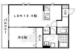 エルメゾンさくら 1LDKの間取図画像