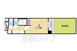 SOLTERRACE京都西大路郁 1Kの間取図画像