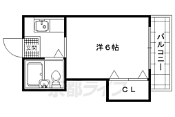 ベルメゾンルリ 1Kの間取図画像