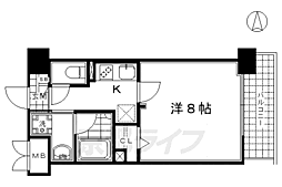 レガシー銀河 1Kの間取図画像