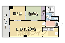 ロイヤル室町 2LDKの間取図画像