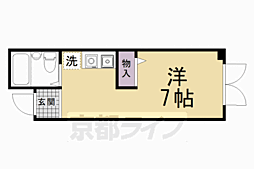 シャンテ 1Kの間取図画像