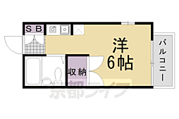 リベール 1Kの間取図画像