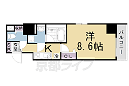 アドバンス京都デタンデュ 1Kの間取図画像
