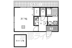 アパートメントSAI 1Kの間取図画像