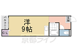 バース山川 ワンルームの間取図画像
