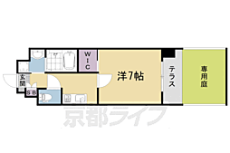 ソルテラス嵯峨嵐山 1Kの間取図画像