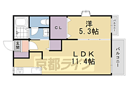 セントラルヴィレッジ 1LDKの間取図画像