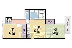 フィルハウゼ五条 2DKの間取図画像