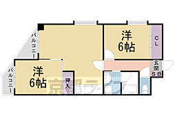 ロイヤルセイリョー 2LDKの間取図画像