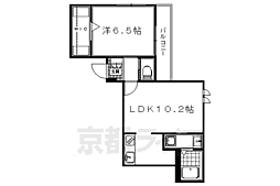 カルヴァドス北山 1LDKの間取図画像