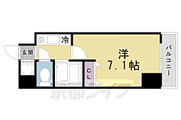 エクセレント御所西 1Kの間取図画像