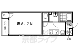 フラン 1Kの間取図画像