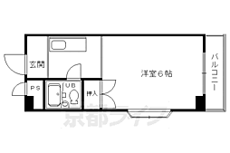 モードコージー 1Kの間取図画像