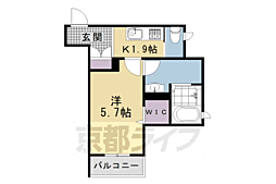 シャーメゾン明石 1Kの間取図画像