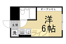 プレイル北大路ビル 1Kの間取図画像