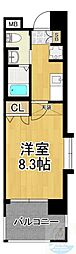 サンロージュ箱崎駅前 1Kの間取図画像