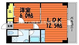 敷島ビル  ｜ 岡山県倉敷市笹沖（賃貸マンション1LDK・6階・45.01㎡） その2