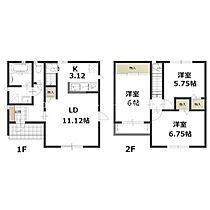 フリースカイ・モモ　D 1 ｜ 岡山県倉敷市西阿知町新田674-11（賃貸一戸建3LDK・1階・77.00㎡） その2