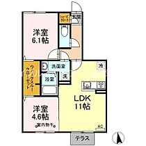 プリムヴェール大内　Ｃ棟 102 ｜ 岡山県倉敷市大内1018-19（賃貸アパート2LDK・1階・51.94㎡） その2