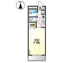 サンタプレイス 203 ｜ 岡山県総社市駅前2丁目（賃貸マンション1K・2階・26.40㎡） その2