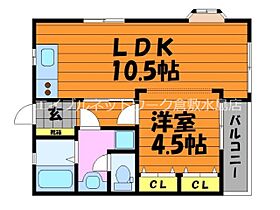 岡山県倉敷市青江6-5（賃貸アパート1LDK・2階・38.35㎡） その2