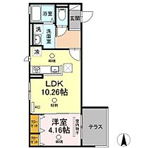 岡山県倉敷市川入695-8（賃貸アパート1LDK・1階・36.81㎡） その2