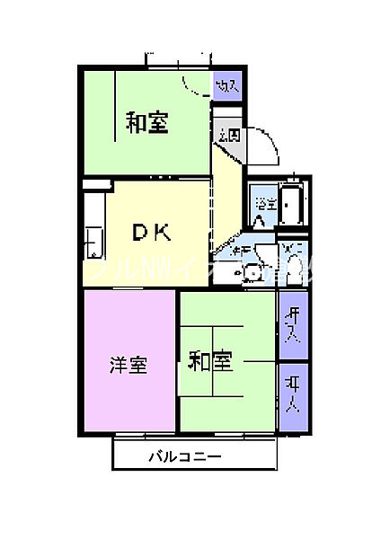 岡山県総社市門田(賃貸アパート3DK・2階・53.61㎡)の写真 その2