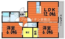 岡山県倉敷市東富井（賃貸アパート2LDK・1階・56.15㎡） その2