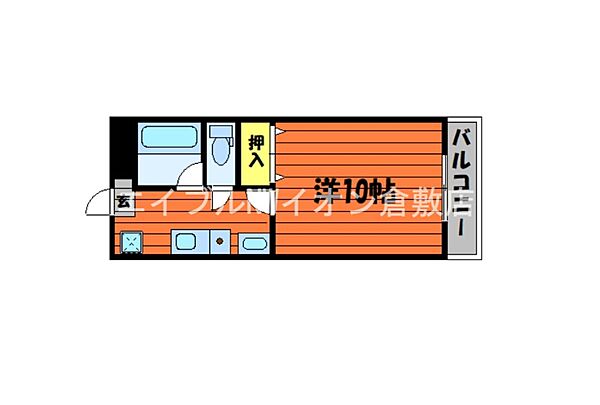 岡山県倉敷市新倉敷駅前5丁目(賃貸マンション1K・3階・28.80㎡)の写真 その2