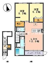 岡山県倉敷市玉島（賃貸アパート2LDK・2階・58.35㎡） その2