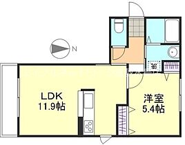 岡山県倉敷市宮前465-1（賃貸アパート1LDK・2階・42.17㎡） その2