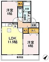 岡山県倉敷市連島中央1丁目7-13（賃貸アパート2LDK・1階・53.76㎡） その2