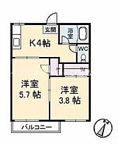 岡山県倉敷市宮前380-14（賃貸アパート2K・1階・30.42㎡） その2