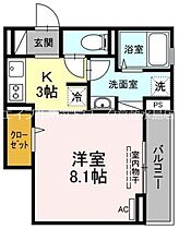 岡山県倉敷市老松町4丁目8-9（賃貸アパート1K・1階・30.30㎡） その2