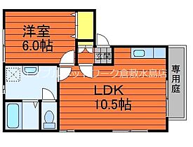 岡山県倉敷市茶屋町1458-3（賃貸アパート1LDK・1階・38.09㎡） その2