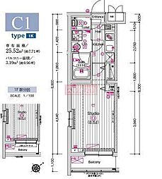 アーバンステーション成増 1Kの間取図画像