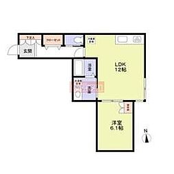 SkyHeights 1LDKの間取図画像