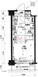 ハーモニーレジデンス東京ウエスト 1Kの間取図画像